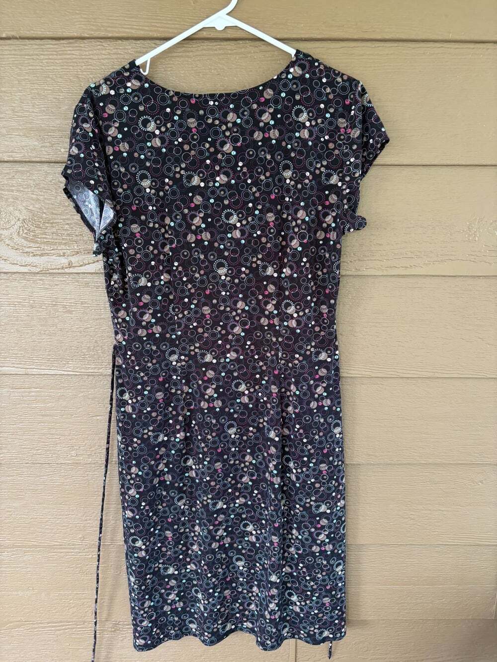 Christopher & Banks XL Black Multicolour Circle Print Dress - Picture 5 of 8